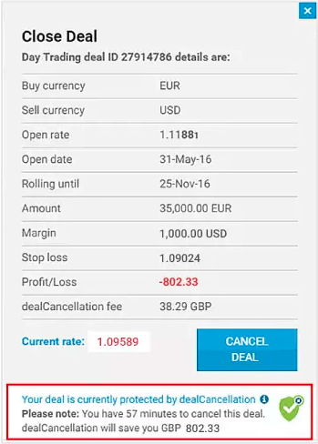 easyMarkets Risk Free dealCancellation cancel the deal