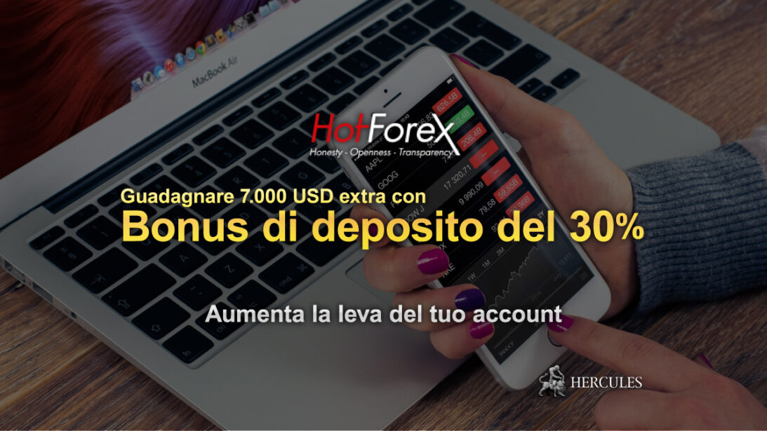 La-promozione-bonus-di-deposito-del-30%-di-HotForex-per-guadagnare-7.000-USD-extra.