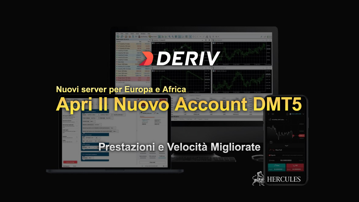 Deriv - Nuovi Server aggiuntivi per i conti DMT5 Real Synthetic