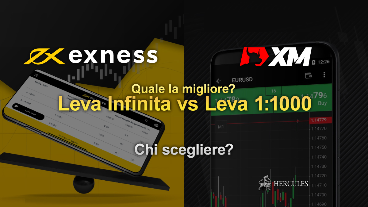 Leva 1:1000 XM vs leva illimitata Exness. Qual'è migliore?