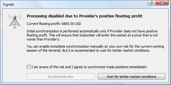 mql4 mql5 processing disabled due to provider's positive floating profit