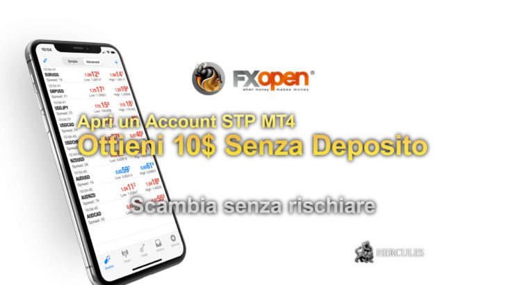 Bonus di 10$ Senza Deposito FXOpen