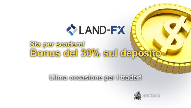 Bonus di deposito del 30% Land-FX