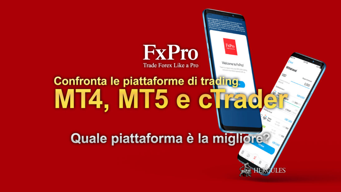 Confronta le piattaforme di trading MT4, MT5 e cTrader. Quale piattaforma di trading è la migliore per operare sul mercato FX