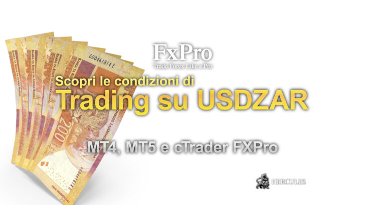 Condizioni di trading della coppia USDZAR sulle piattaforme MT4, MT5 e cTrader FXPro