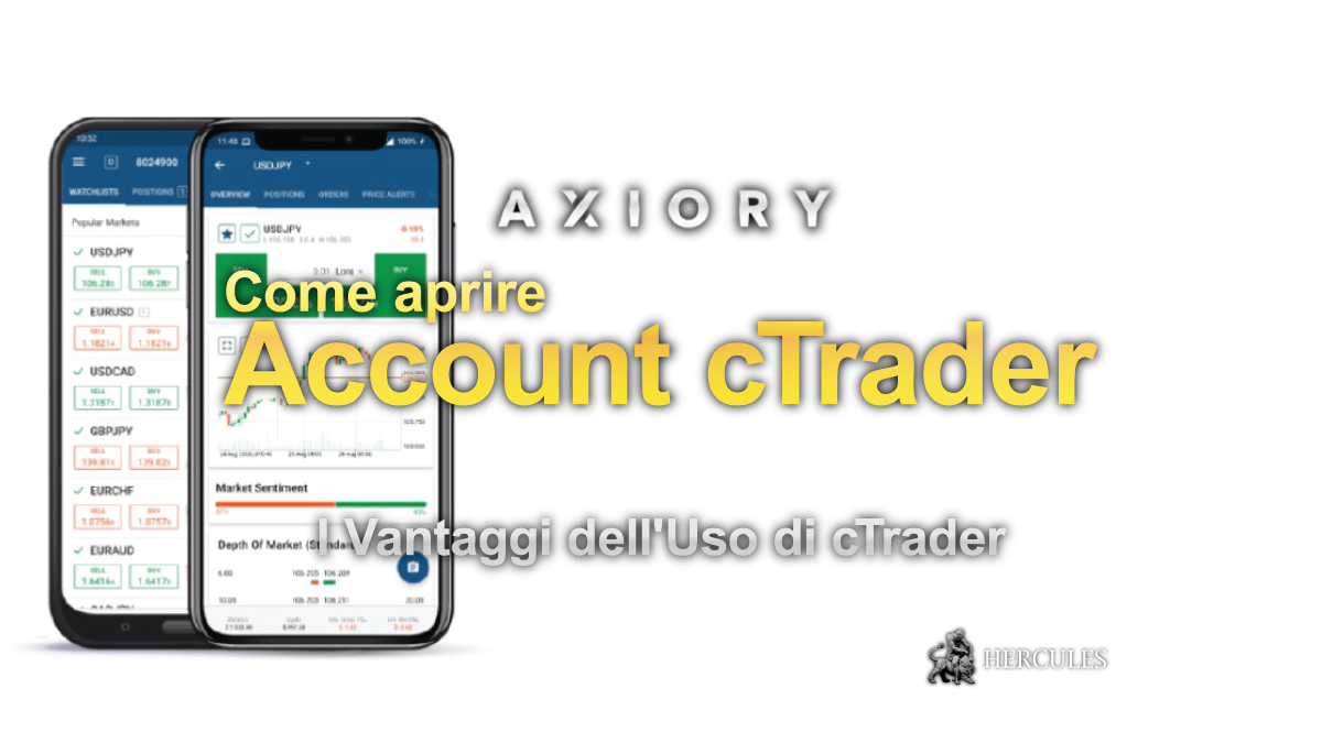 Axiory - Come aprire un Account cTrader di Axiory?