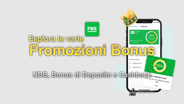 Esplora le varie Promozioni Bonus di FBS - NDB, Bonus di Deposito e Cashback