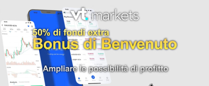 Bonus di benvenuto del 50% VT Markets