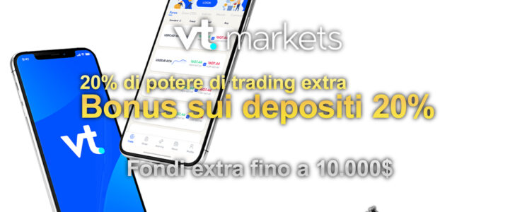 Bonus sui depositi 20% VT Markets