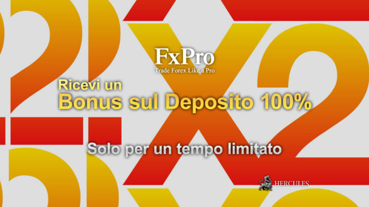 Bonus sul Deposito del 100% FXPro