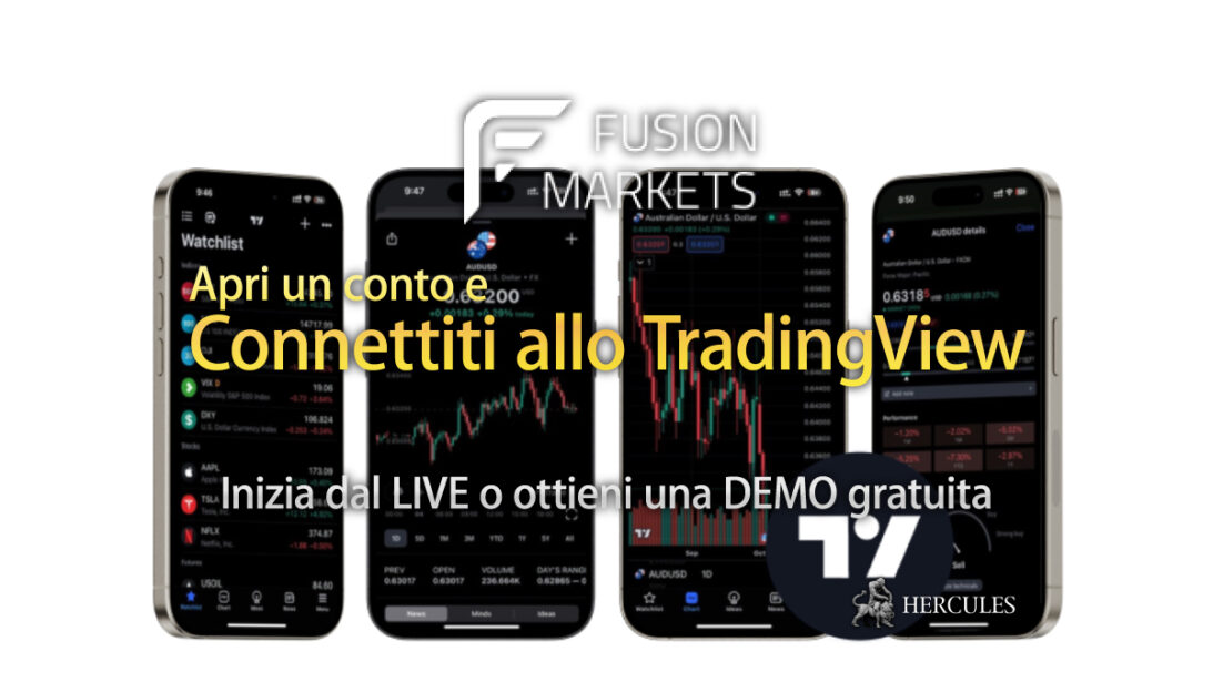 Apri un conto FusionMarkets e connettiti allo strumento TradingView