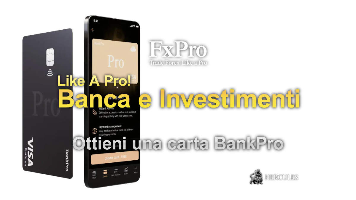 Gestisci e investi come un professionista! BankPro Visa Platinum Card