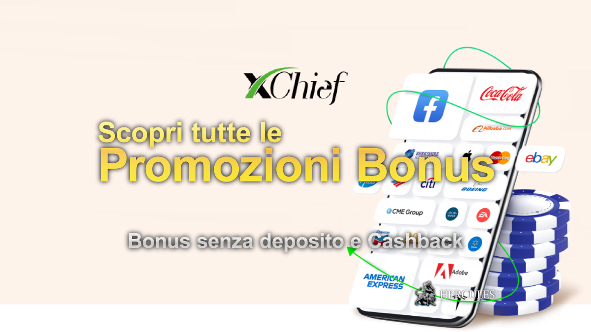 Scopri tutte le promozioni bonus di xChief | Bonus senza deposito, Cashback e Punti fedeltà