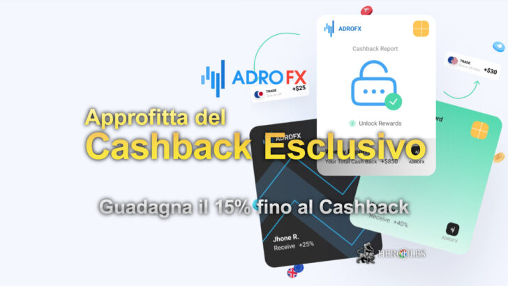 Promo Cashback offerta da AdroFX