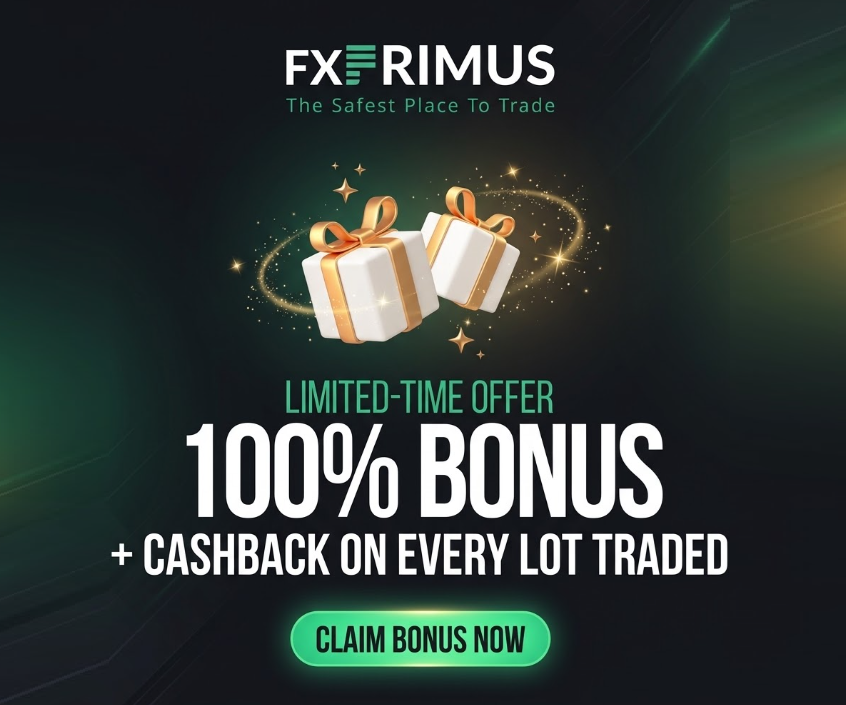 FXPRIMUS - Bonus del 100% sui depositi + Cashback da FXPRIMUS