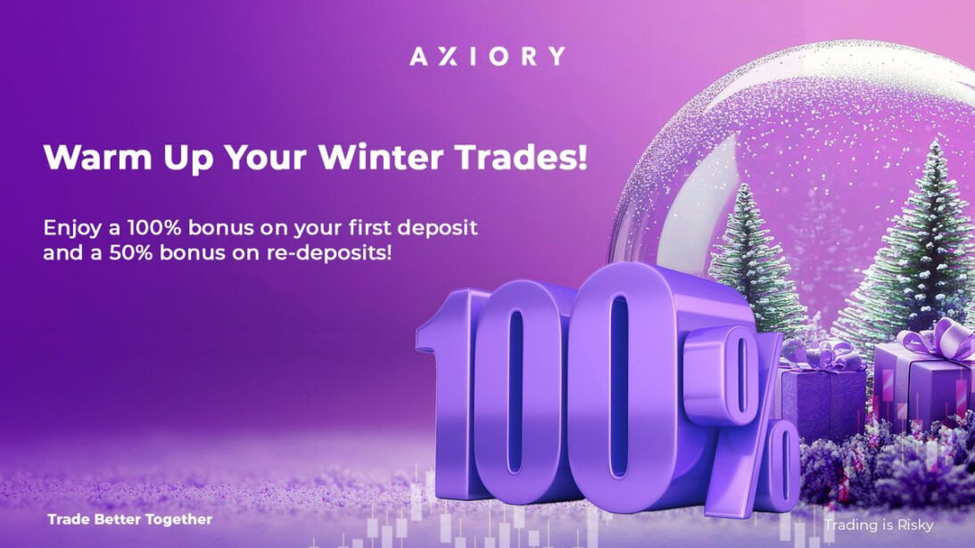 Novità promozionali Axiory: Bonus di deposito del 100% e Lotteria New Year's 2025