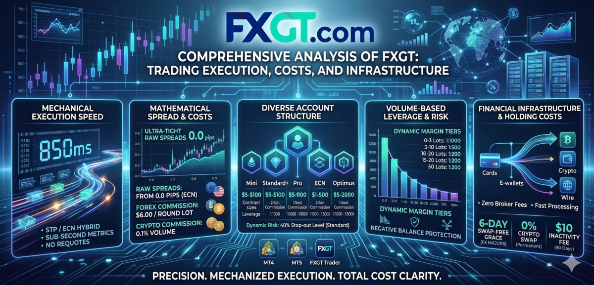 FXGT Report Spread, Swap Cost, Funding Fees and other Commissions