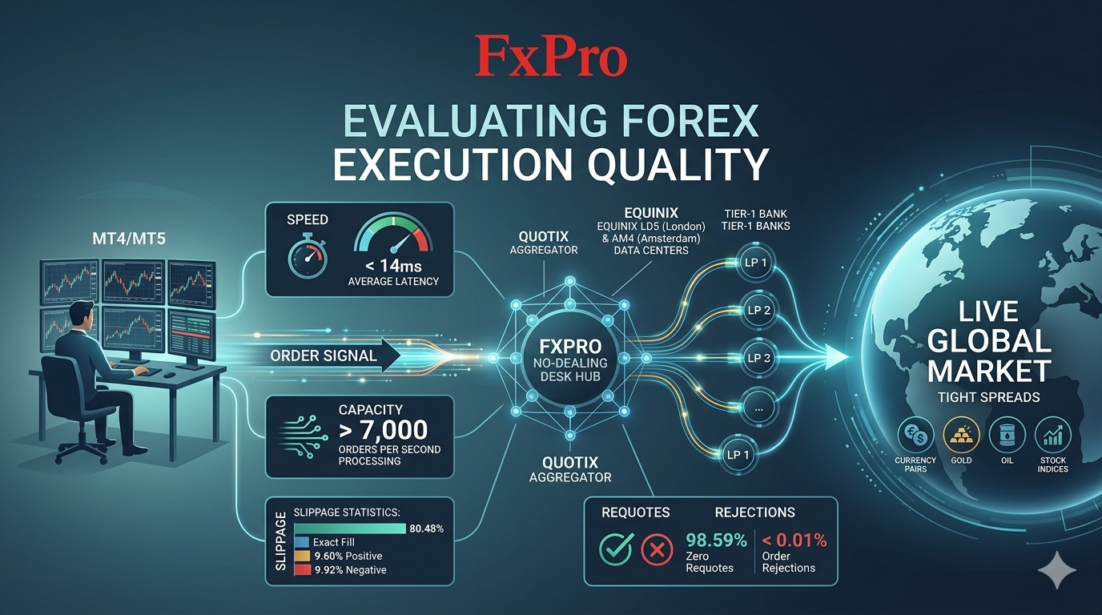FXPro Report Execution Speed, Slippage, Order Rejection Requotes etc