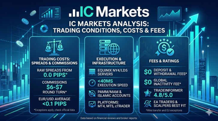 Rapporto IC Markets : Spread, Costi Swap, Commissioni di Finanziamento e altre Commissioni