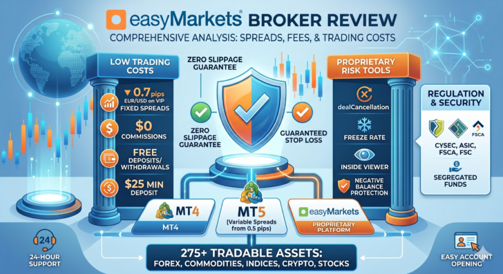 Rapporto easyMarkets Spread, Costi di Swap, Commissioni di Finanziamento e altre Commissioni