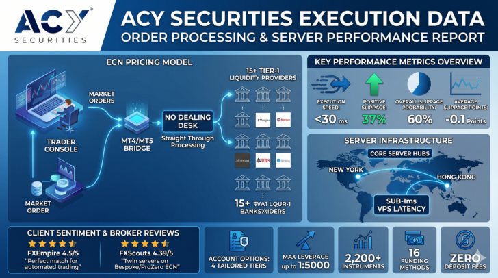 Rapporto ACY Securities : Velocità di Esecuzione, Slippage, Rifiuto degli Ordini/Re-quote ecc.